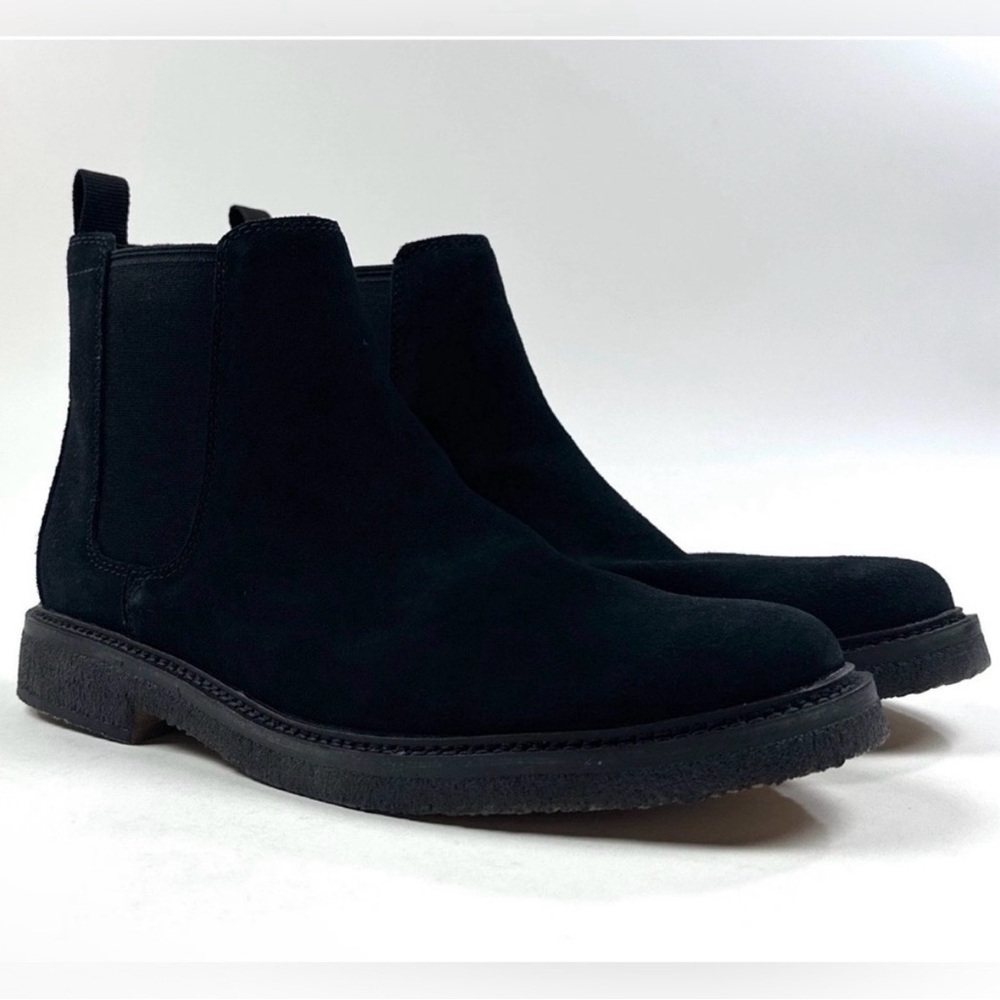 Clarks Clarkdale Easy Black Suede Leather Mens 12 Chelsea Boots Comfort 26173533